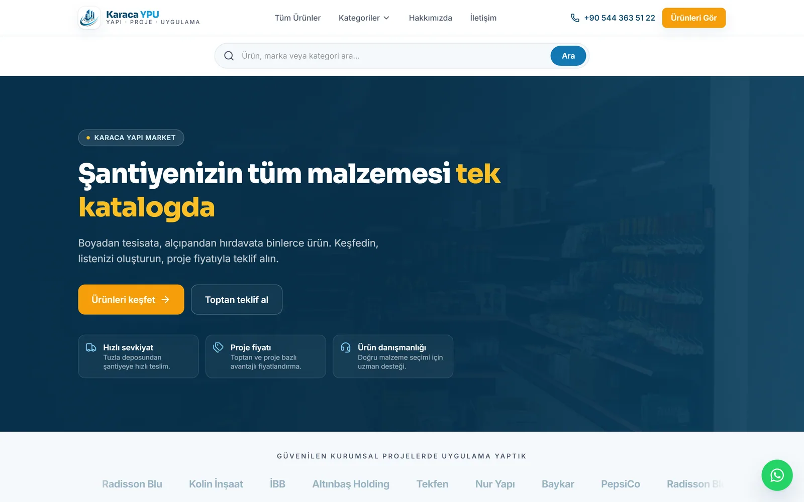 Karaca Yapı Market ekran görüntüsü